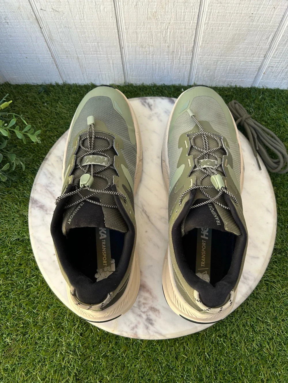HOKA TRANSPORT SEA MOSS/EUCALYPTUS - MENS size 9.5 D gently used $150